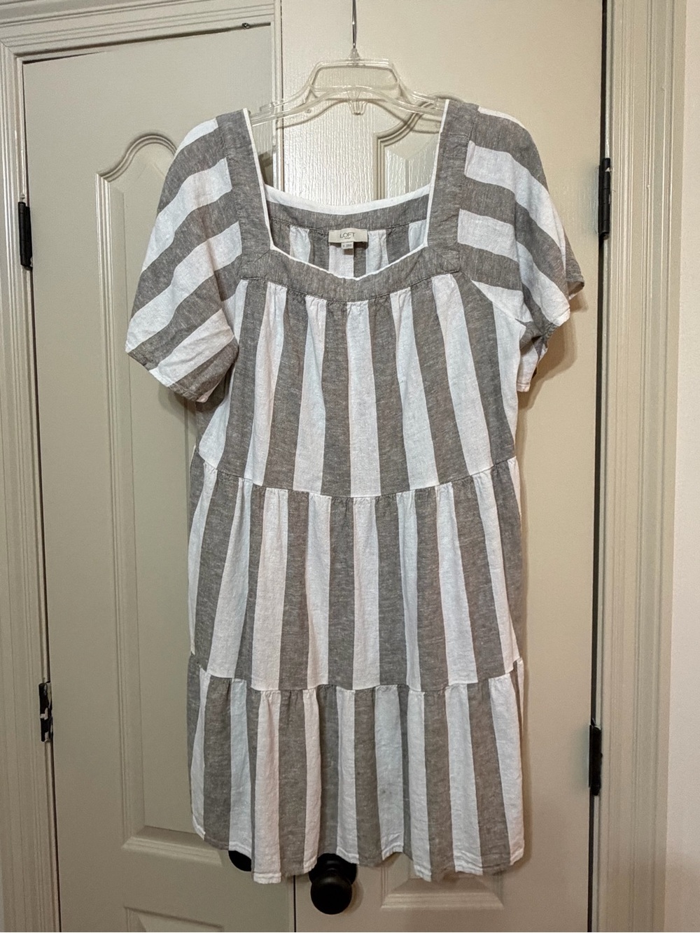 Loft - ladies linen striped dress - XL